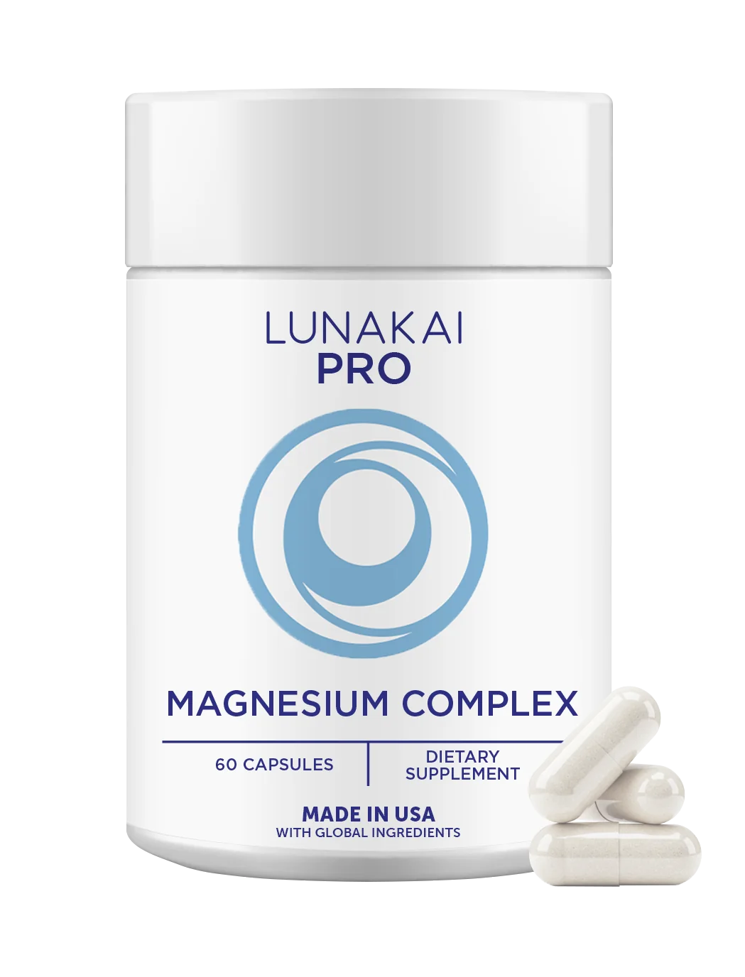 Lunakai Magnesium Complex bottle with capsules