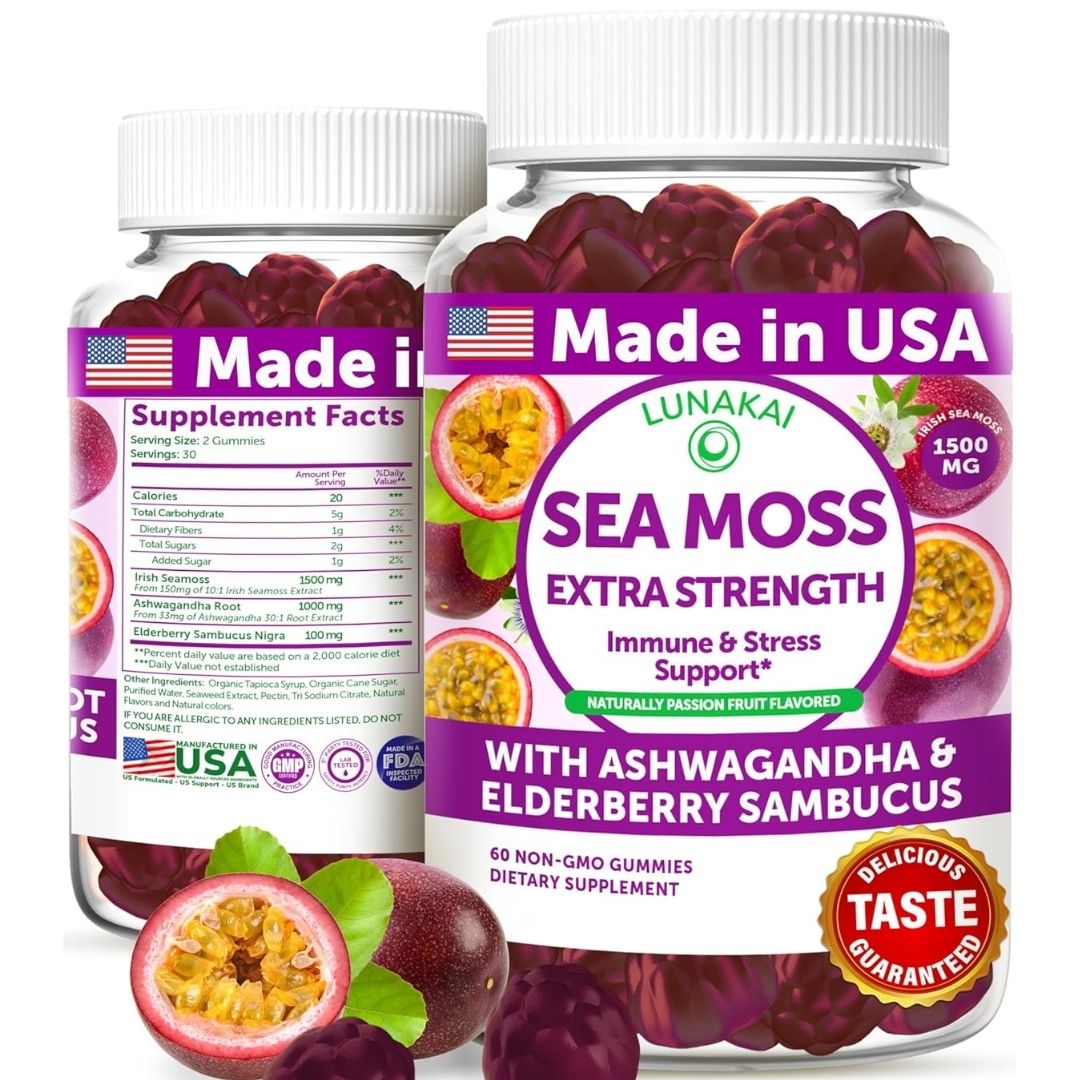 Sea Moss Gummies with Ashwagandha & Elderberry